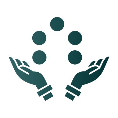 Basit Jonglörlük simgesi vektör illüstrasyonu basit tasarım