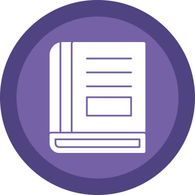 Kitap satırı simgesi, vektör çizim 