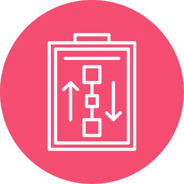 Çalışma Akımı web simgesi basit illüstrasyon 