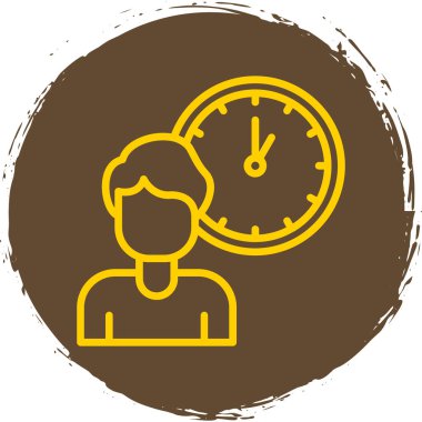 Saatli bir kadının vektör çizimi