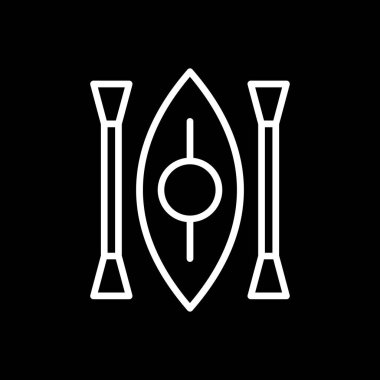 Kano yassı simgesinin vektör illüstrasyonu