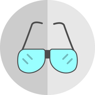 Gözlük. Web simgesi basit illüstrasyon 