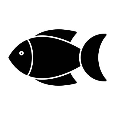 balık simgesi, vektör illüstrasyonu basit tasarım