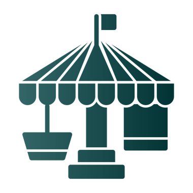 Lunapark atlıkarıncası, web basit illüstrasyon