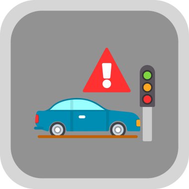 Trafik ışıkları simgesi beyaz arkaplanda izole edilmiş düz stil.