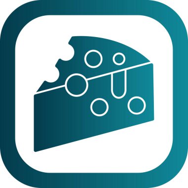 Peynir simgesi, vektör illüstrasyonu basit tasarım