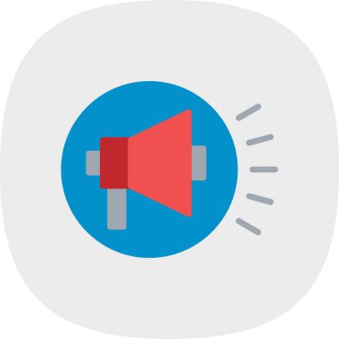 megafon simgesi, kampanya konsepti vektör illüstrasyonu