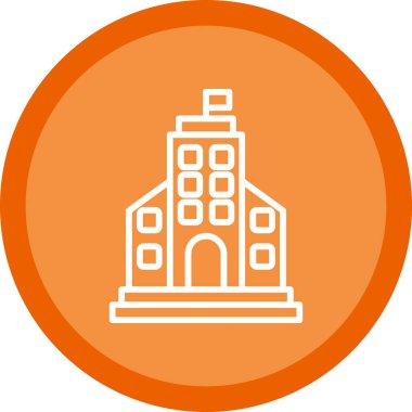 bina simgesi, basit vektör illüstrasyonu