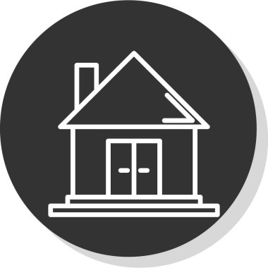 Ev vektör tasarımı. Ev düz simgesi 