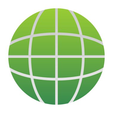 küresel yeşil dünya vektör illüstrasyonu.