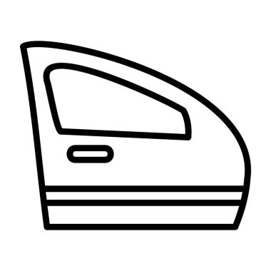 Araba kapısı. Web simgesi basit illüstrasyon