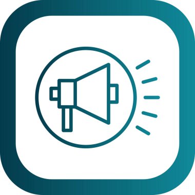 megafon simgesi, kampanya konsepti vektör illüstrasyonu