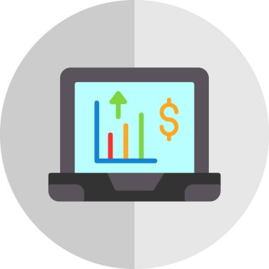dizüstü bilgisayar simgesi, vektör illüstrasyonu basit tasarım