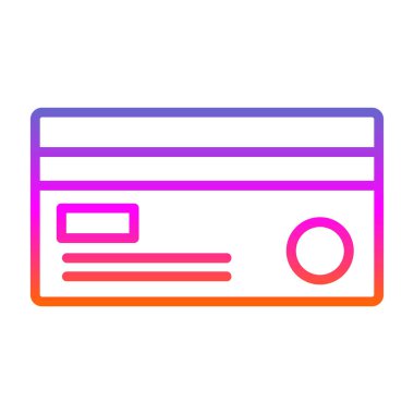 Kredi kartı simgesi, vektör illüstrasyonu