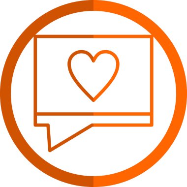 vektör illüstrasyonunda baloncuk sohbeti kalp simgesi