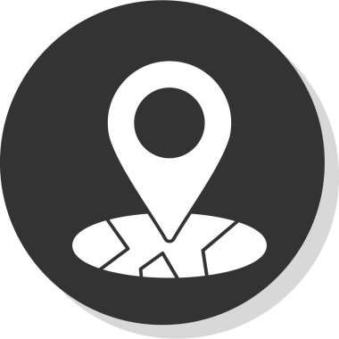 Harita işaretleyici. konum haritası simgesi 