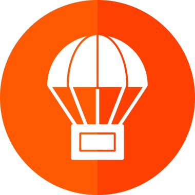 paraşüt ağ simgesi, vektör illüstrasyonu