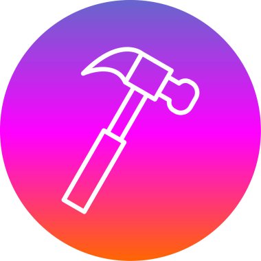 Çekiç simgesi, vektör illüstrasyonu basit tasarım