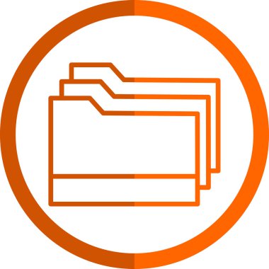 klasör web simgesi, vektör çizim