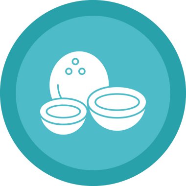 Hindistan cevizi. Web basit illüstrasyonu