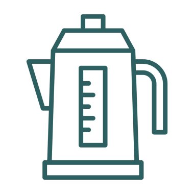 Çaydanlık. Web simgesi basit illüstrasyon