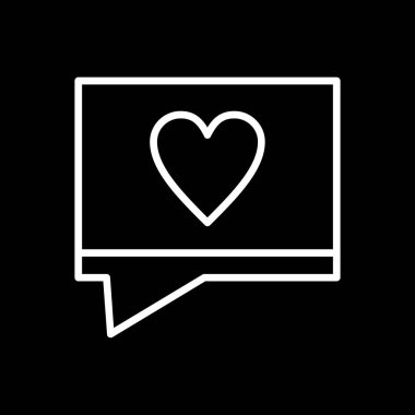 vektör illüstrasyonunda baloncuk sohbeti kalp simgesi