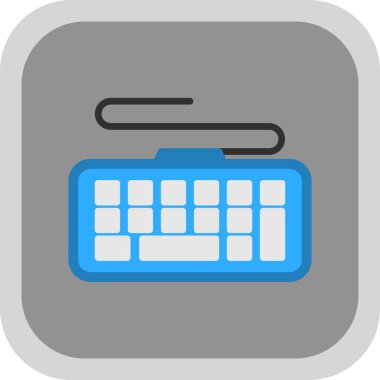 bilgisayar klavyesi simgesi, vektör illüstrasyonu basit tasarım