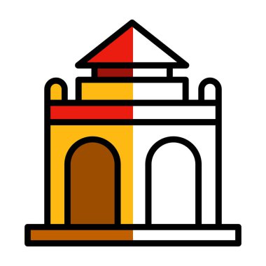 bina inşaat ikonu vektör çizimi tasarımı