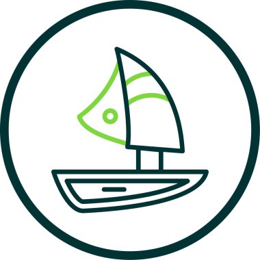 tekne ikonu vektör illüstrasyonu