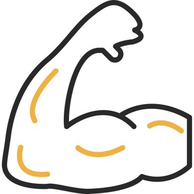 pazı simgesi. Web için basit kas vektör simgesi çizimi