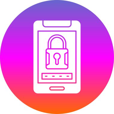 akıllı telefon güvenlik simgesi, vektör illüstrasyonu 