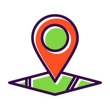 konum pin konum simgesi, vektör arkaplan 