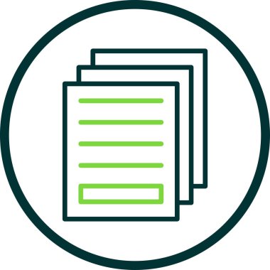 Belge simgesinin vektör illüstrasyonu