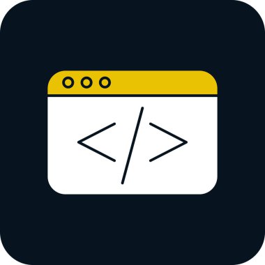 Kod işareti. Kodlama simgesi. vektör illüstrasyonu