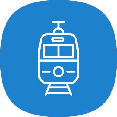 Basit düz tren çizgisi resimleme  