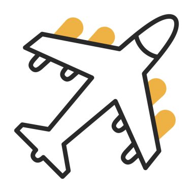 uçak ikonu vektör illüstrasyonu 