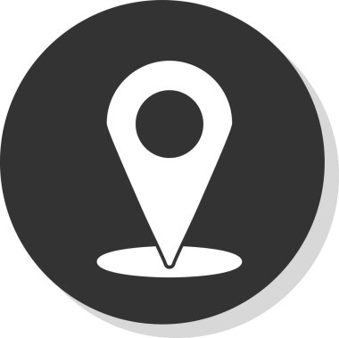 konum pin simgesi, vektör illüstrasyonu basit tasarım