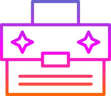 Bavul. Web simgesi basit illüstrasyon 