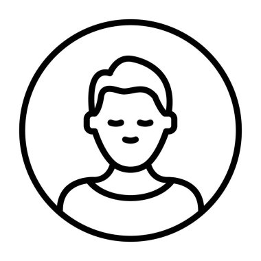 Erkek avatar kutsal kişilerin resmi, vektör çizim