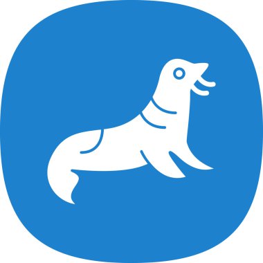 şirin fok simgesi, vektör illüstrasyonu