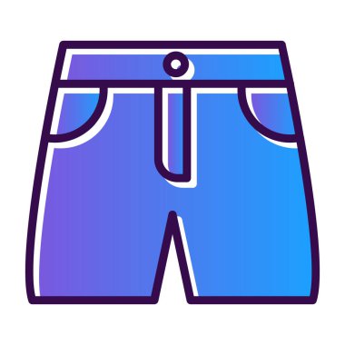 Kısa simge, basit vektör illüstrasyon tasarımı