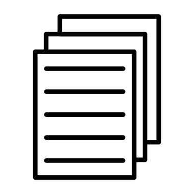 belge vektörü ince çizgi simgesi