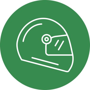 Kask simgesi basit tasarım illüstrasyonu 