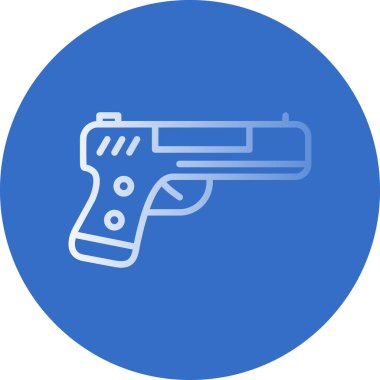 silah vektörü düz renk simgesi