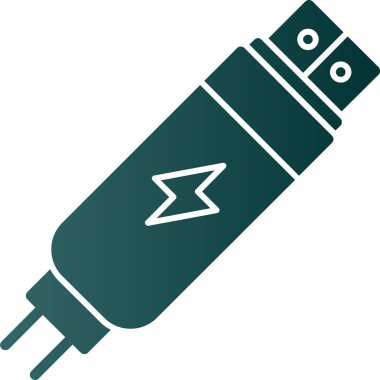 Usb satır simgesi. Tasarım için web şarkısı.