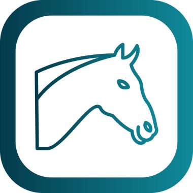 at başı simgesi, vektör illüstrasyonu