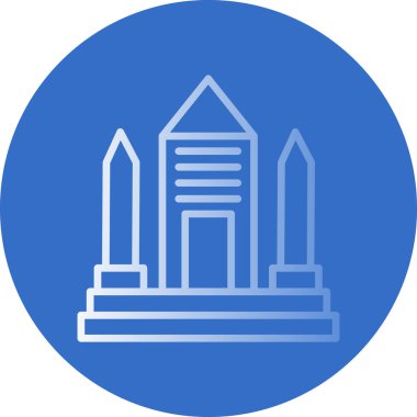 Bina. Web simgesi basit illüstrasyon