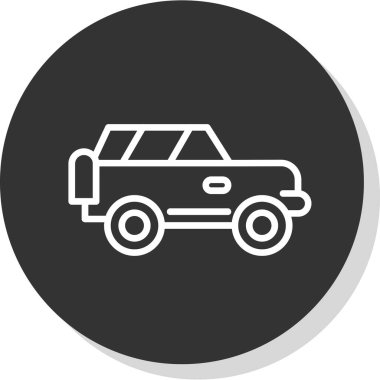 Offroad Web simgesi basit illüstrasyon 