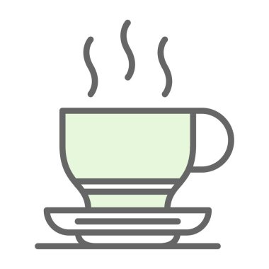 sıcak kahve simgesi, vektör illüstrasyonu