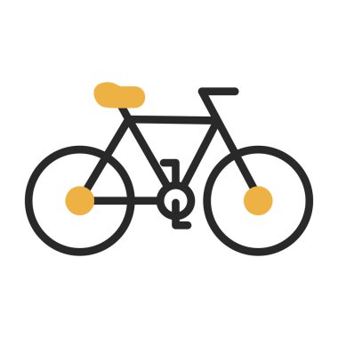 Bisiklet yassı simgesinin vektör illüstrasyonu